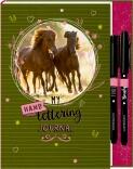 Pferdefreunde - My Handlettering Journal mit Schablone und Stiften