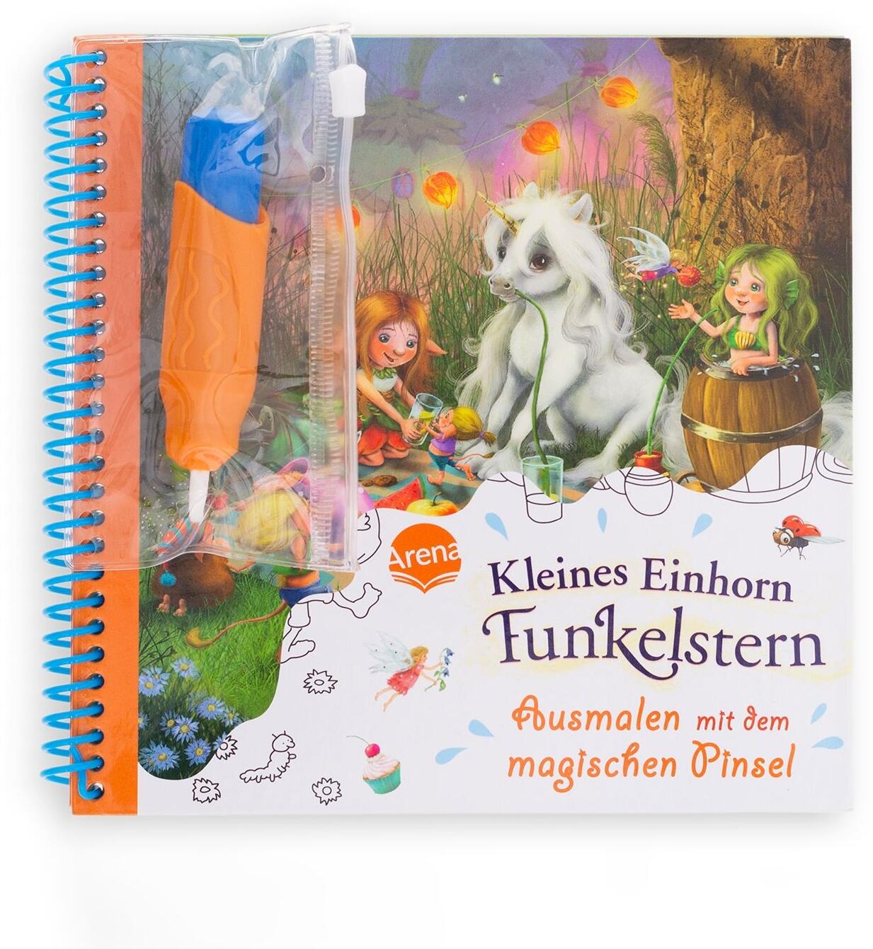 Kleines Einhorn Funkelstern -Ausmalen mit dem magischen Pinsel