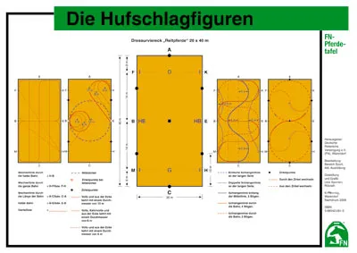 Lehr-/ Pferdetafel (A4) - Die Hufschlagfiguren