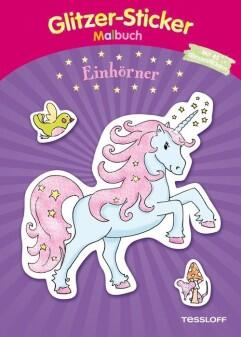 Glitzer-Sticker-Malbuch Einhörner