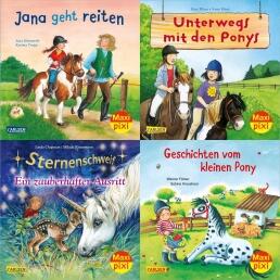 Maxi-Pixi-Serie Nr. 70: Pferde und Ponys (4 Bücher)