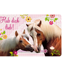 Pferdefreunde - Freundschaftskärtchen Hab dich Lieb!