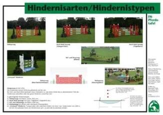 Lehr-/ Pferdetafel (A4) - Hindernisarten/Hindernistypen