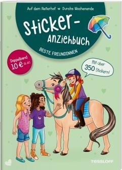 Sticker-Anziehbuch - Beste Freundinnen. Auf dem Reiterhof
