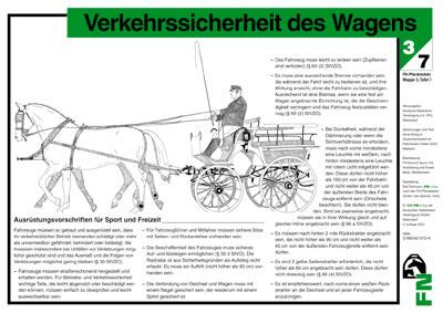 Lehr-/ Pferdetafel (A4) - Verkehrssicherheit des Wagens