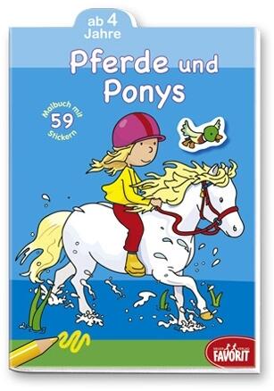 Malbuch: Pferde und Ponys