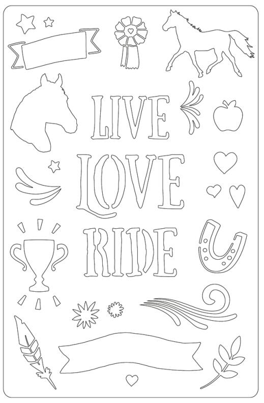 Pferdefreunde - My Handlettering Journal mit Schablone und Stiften