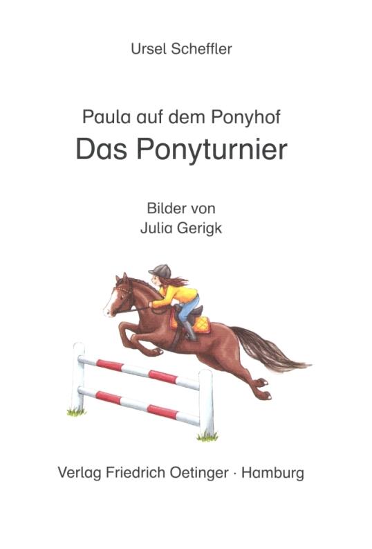 Paula auf dem Ponyhof: Das Ponyturnier