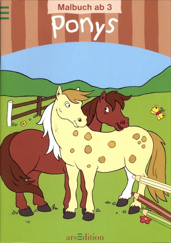 Malbuch: Ponys