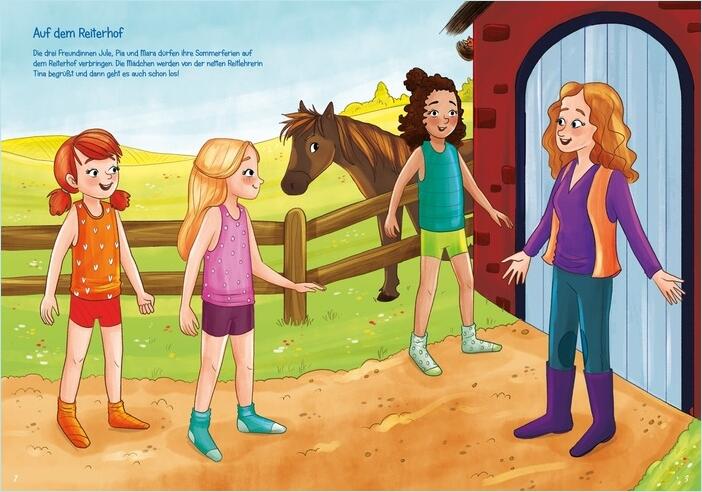 Sticker-Anziehbuch - Auf dem Ponyhof